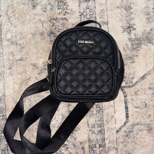 Steve Madden Black Quilted Backpack
